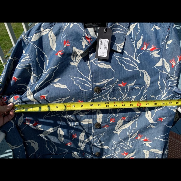 Nwt Rag & bone men’s mace indigo floral shirt jacket size small - Picture 11 of 11